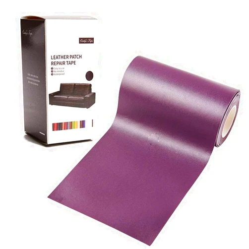 Cindy's Tape Leather Repair Patch Tape Purple 3 x 60 inch Self Adhesive Leather Repair Tape for Furniture, Car Seats, Couch, Sofa, Office Chair, Vinyl Repair Kit