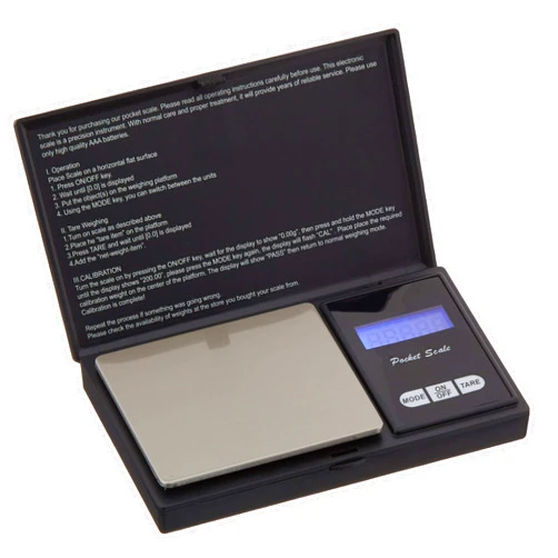 XDFEWFJH Digital Food Scales Precision 500g/0.01g, Small Pocket Ounces Grams, Portable Travel, Jewelry Scale (Battery Included)