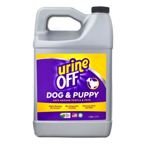 Urine OFF Puppy & Dog Odor & Stain Remover| Fresh Scent Carpet Cleaner Spray | Bio Enzymatic Stain & Urine Odor Eliminator | Pet Safe Cleaner | 1 gal.