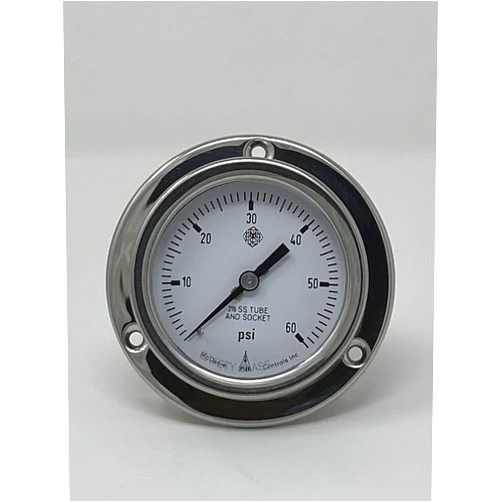 McDaniel Controls KCP | McDaniel Model K All Stainless Gauge, Dial : 2 1/2'' (63mm), Connection : 1/4'' NPT : Male, Case : 304 Stainless Steel, Internals : 316 Stainless Steel, 0 to 60 psi