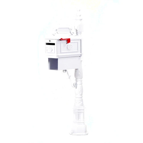 Better Box Mailboxes Locking Victorian Barcelona Decorative Cast Aluminum Better Box Mailbox with Paper Box White