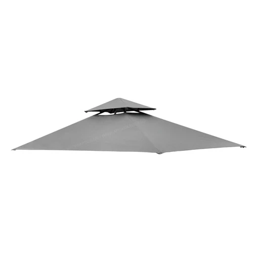 APEX GARDEN Replacement Canopy Top CAN ONLY FIT for Model #L-GG001PST-F 8' X 5' Brown Double Tiered Canopy Grill BBQ Gazebo (Top Only) (Grey)