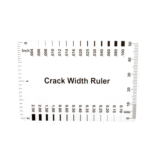 Muka (10PCS) Muka Plastic Concrete Crack Width Ruler-Gloss Clear A
