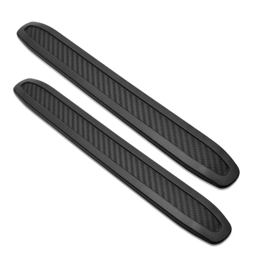 runmade Black Anti-collision Patch Bumper Guard Strip Anti-scratch Bumper Protector Trim Universal for Cars SUV Pickup Truck (2 Pack)