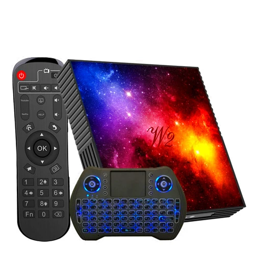 XDOOZOO Android 12 TV Box 4GB RAM 64GB ROM W2 Mali-G31 Android TV Box2.4G/5G Dual Band WiFi Bluetooth 4.2Media Player Support 3D 4K UHD Videos, with Wireless Mini Keyboard