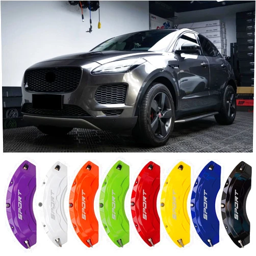 TCOI 4pc Brake Caliper Covers Compatible Front Rear Wheel Size for JAGUAR Accessories (Red, for F-PACE 18