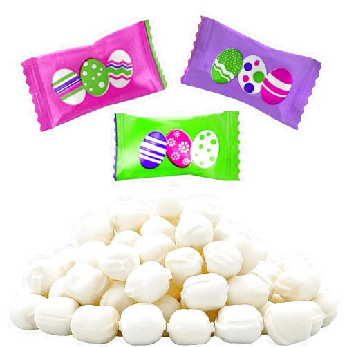 Fruidles Happy Easter Eggs Buttermints, After Dinner Butter Mint Candy, Fat-Free, Kosher Certified, Individually Wrapped (50 Buttermints)