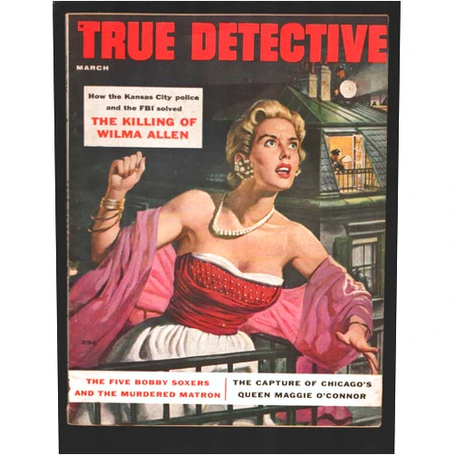 MAGAZINE: True Detective 12/1956-Joe Little Good Girl Art cover-Teenage Thugs-Chicago's Maggie O'ConnorPulp thrills by D.L. Champion-Jack D'Arcy-VG/FN