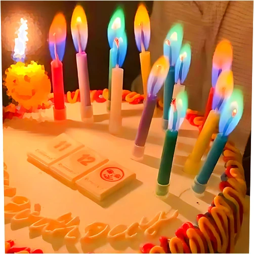 By tuğba aydan home design by Tugba Aydan - Birthday Cake Candles Happy Birthday Candles Colorful Candles Holders Included (24pcs)