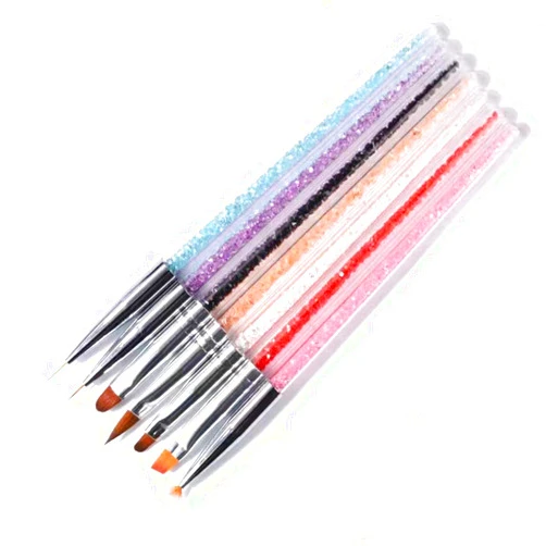 Kimvino Nail Art Brushes Set 7 PCS Nail Design Pen kit Painting Tools Including Nail Liner Brush and Nail Dotting Pens for Salon at Home DIY Manicure