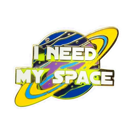 Stickeroonie Lapel Pins I Need My Space Enamel Pins Galaxy Planet Solar System Enamel Lapel Pin 1.2 Inches Gold Plated Backpack Pins, Clothing Pins, Jean Pins, Hat Pins, Enamel Pins For Jackets