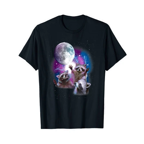 Howling at The Moon Shirt and Apparel Co. Raccoons Howling at the Moon Shirt - Funny Raccoon T-Shirt