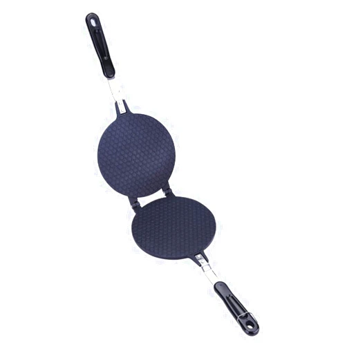 Liusin Non-Stick Waffle Cone Maker, Aluminum Alloy Egg Roll Ice Cream Cone Maker Crispy Omelette Pancake Pan Easy Kitchen Baking Cooking Tools with Heat-insulation Handle