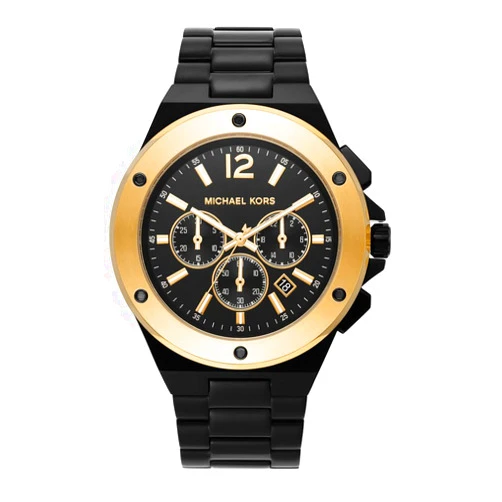 Michael Kors Watches Men's Lennox Quartz Watch with Stainless Steel Strap, Black, 24 (Model: MK8941)