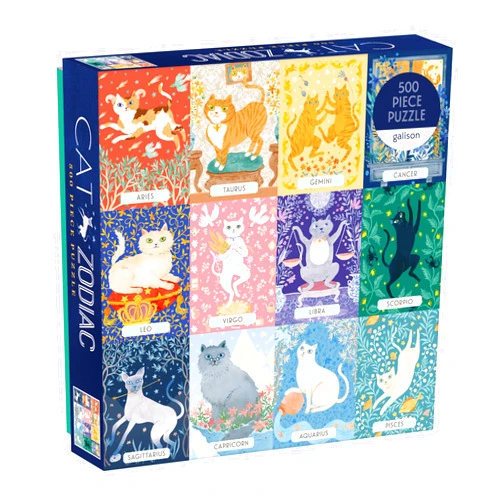 Galison Cat Zodiac 500 Piece Puzzle, Multicolor, 1 EA
