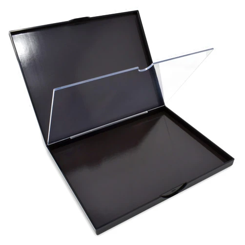 Adept Cosmetics The Adept Palette in Singularity Black - Double Sided Magnetic Empty Palette with Divider, Holds Over 100 Single Round Standard Sized Eyeshadow Pans, Hardshell Case