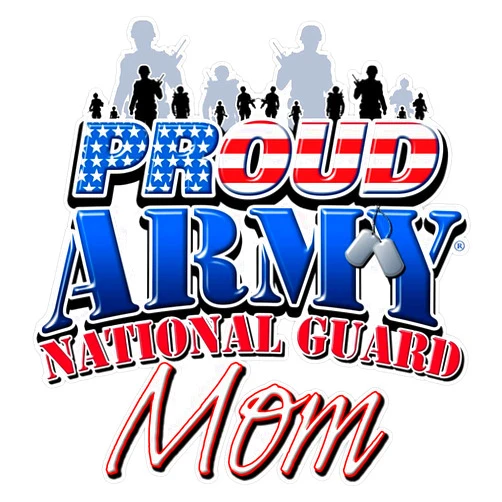 HOF Trading Proud Army National Guard Mom Vinyl Sticker Waterproof Decal Laptop Wall Window Bumper Sticker 5