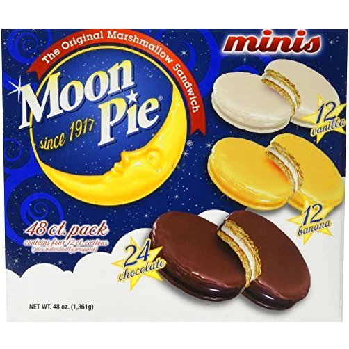Moon Pie Mini Variety Pack, 48 count box - 48 Ounces