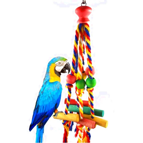 ShanLily Bird Chewing Toy - Parrot Cage Bite Toys Wooden Block Bird Parrot Toys for Small and Medium Parrots and Birds