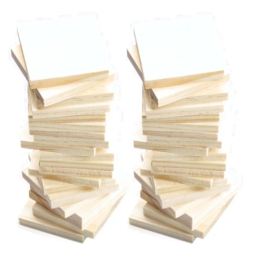 Jyongmer 30PCS Wooden Squares for Crafts, 1/4 Inch Thick Wooden Blocks, Natural Blank Square Blocks Unfinished Wood Blocks for DIY Crafts, Engraving, Wood Burning, Painting (2 x 2 inch)