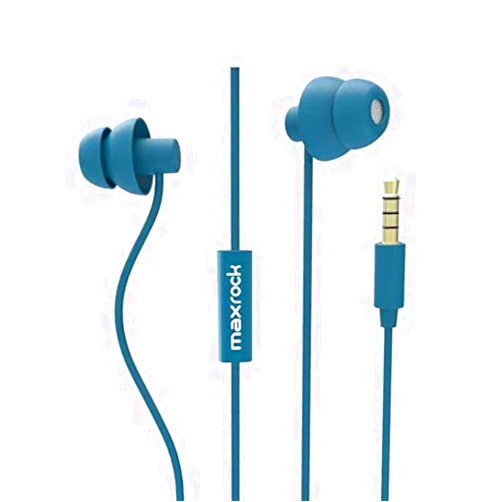 MAXROCK Sleep Earplugs - Noise Isolating Ear Plugs Sleep Earbuds Headphones with Unique Total Soft Silicone Perfect for Insomnia, Side Sleeper, Snoring, Air Travel, Meditation & Relaxation(wh) (Blue)
