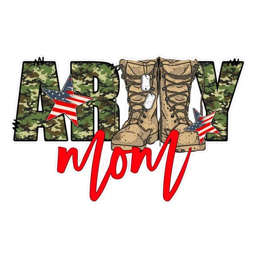 HOF Trading Army Mom Vinyl Sticker Waterproof Decal Laptop Wall Window Bumper Sticker 5In, HOF-VETERAN-STICKERS-710