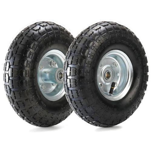 Yarlung 2 Pack 10 Inch Pneumatic Air Filled Tires on Wheels for Hand Truck, 4.10/3.50-4
