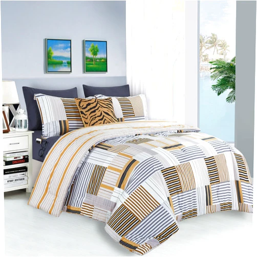 Elegant Comfort Silky Soft 8-Piece Animal Print Bed-in-a-Bag Comforter Set, includes 4pc Smart Sheet Set, Comforter, Decorative Pillow, Matching Pillowcases and Shams - Full/Queen, Gold