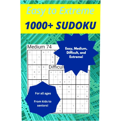 Jose Luis Munoz Sudoku - 1000+ puzzle for Adults: 1st Edition. Sudoku puzzles for all ages. More than 1000 Sudoku puzzles from Easy to Extreme.