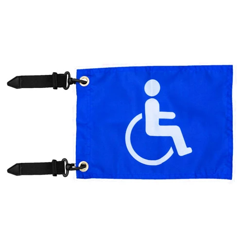 MOTAIN Easy Installation Golf Cart Flag Holder,Elastic Strap Bracket with 6 * 9'' Handicap Flag for Seniors Handicapped Disability