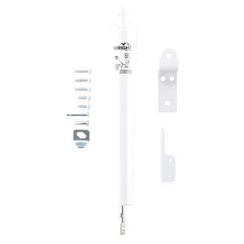 Wright Products Light Duty Screen Door Closer with Head Jamb Bracket – Pneumatic Door Closer, Adjustable Closing Speed, and Hold-Open Washer (Transitional, White)