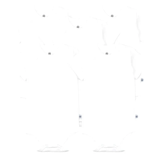 HonestBaby 5-pack Short Sleeve Bodysuits One-piece 100% Organic Cotton for Infant Baby Boys