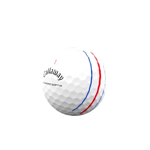 LostGolfBalls Chrome Soft Triple Track Golf Balls for Callaway Golf, Near Mint Quality, Premium Used & Recycled, 72 Count