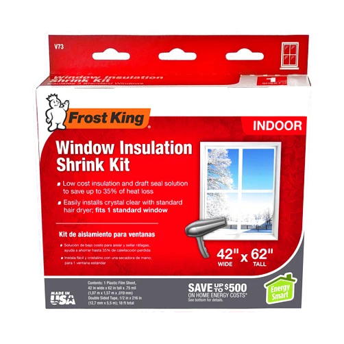 Frost King V73H SHRINK FILM WINDOW KIT, 1-Pack, Clear, Transparent
