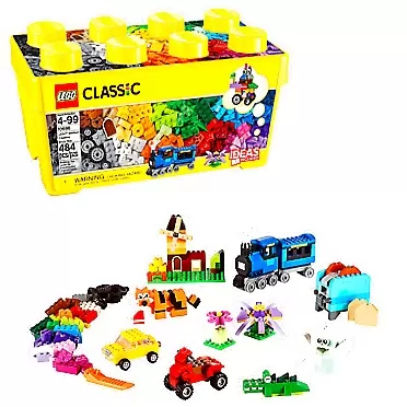 LEGO Classic Medium Creative Brick Box 10696 Building Toys for Creative Play; Kids Creative Kit (484 Pieces) Multicolor
