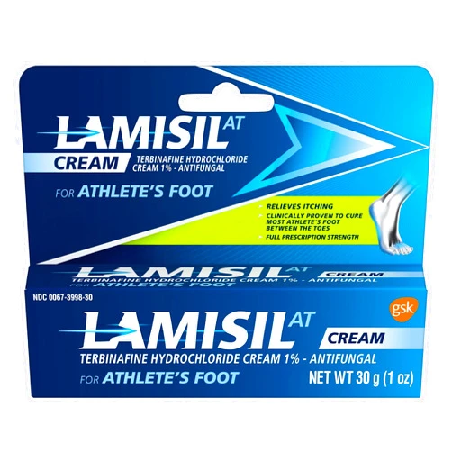Lamisil Athelete's Foot Antifungal Cream, Full Prescription Strength for Itching, Burning, Cracking, and Scaling, 1 ounce (Pack of 2)