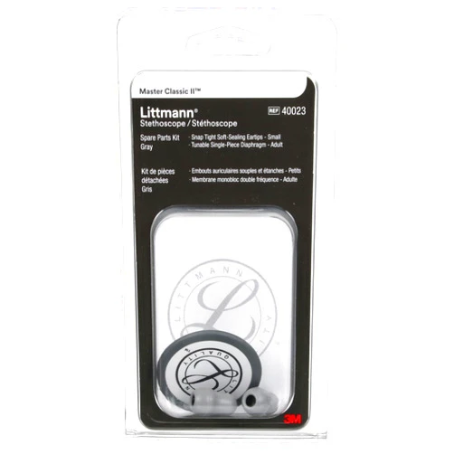 3M Littmann 3M™ Littmann® Stethoscope Spare Parts Kit, Master Classic™, Gray, 40023