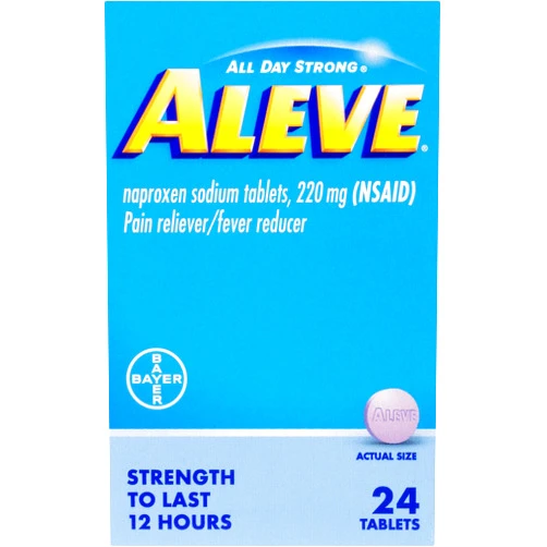Aleve, Pain Reliever/Fever Reducer 220 mg Tablets, 24 Count