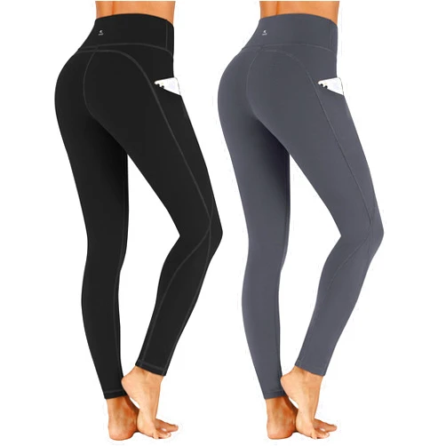 TOREEL Yoga Pants with Pockets Leggings for Women Tummy Control High Waisted Leggings with Pockets Workout Athletic Yoga