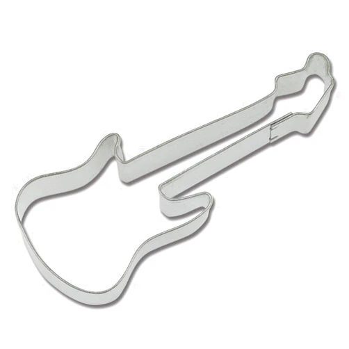 Staedter Tinplate Guitar Shape Cookie Cutter, 7.5 cm, Silver