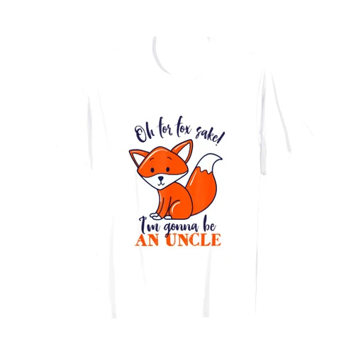 Cute Pregnancy Announcement Baby Shower Gift I'm Gonna Be An Uncle Fox T-shirt Funny Baby Announcement
