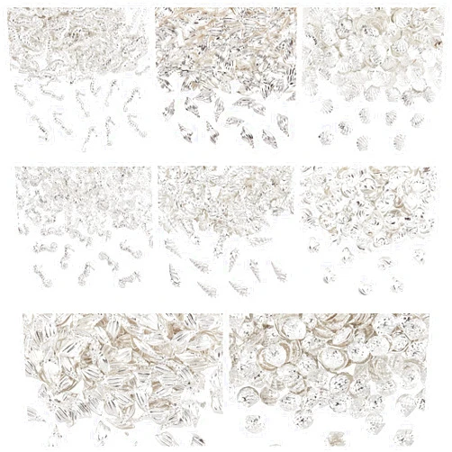 OLYCRAFT 2400pcs Ocean Themed Resin Filler Alloy Epoxy Resin Supplies UV Resin Filling Accessories Sliver for Resin Jewelry Making 8 Styles