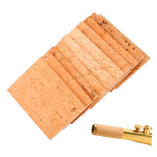 Hapivida Sax Neck Corks, 10Pcs Universal Saxophone Neck Cork Joint Cork Sheet Replacement Instrument Accessories