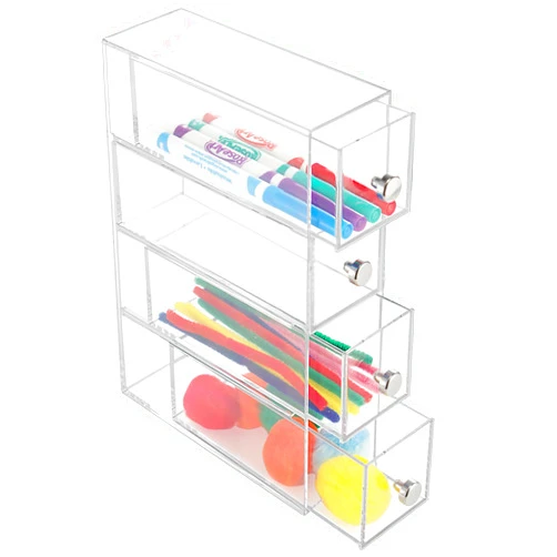 InterDesign iDesign 36560EU 4-Drawer Vanity/Cosmetic Organizer, Set of 1, Clear