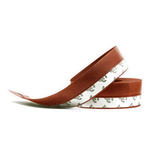 TAROSE Weather Stripping, Silicone Door Seal Strip Door, Window, 16 Feet Long, Reddish Brown (Width 25mm)