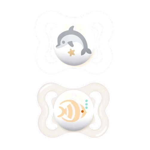 MAM Mini Air Pacifiers (2 pack), MAM Sensitive Skin Pacifier 0-6 Months, Best Pacifier for Breastfed Babies, Unisex Pacifiers, 2 Count (Pack of 1)