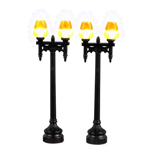 Lemax Candy Corn Street Light, set of 2, Battery Operated (4.5V) #34071