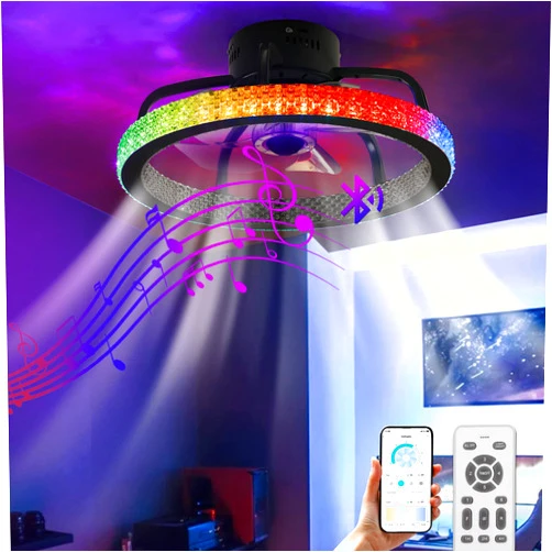 TCFUNDY Ceiling Fan with Light, 18