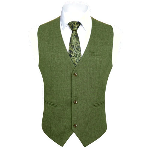 HISDERN Mens Suit Vest Business Casual Dress Waistcoat Vest Solid Color Formal Wedding Vests for Suits or Tuxedo