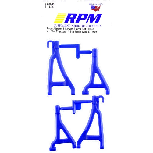 RPM 80695 Front Upper/Lower A-Arms Blue 1/16 E-Revo Blue